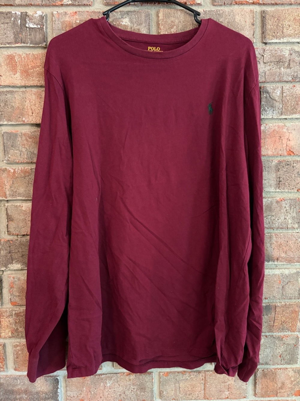 Polo by Ralph Lauren Long-Sleeve Crewneck Shirt - Burgundy